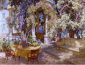 Photo of "DAPPLED LIGHT ON THE TERRACE" by PIOTR (CONTEMPORARY-EXTR STOLERENKO