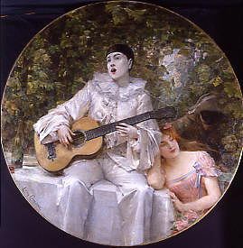 Photo of "PIERROT, COLOMBINE ET ARLEQUIN" by LEON FRANCOIS COMERRE