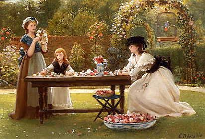 Photo of "A FEAST OF ROSES" by GEORGE DUNLOP LESLIE, R.A.