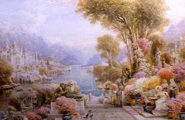 Photo of "A VIEW ON LAKE COMO, ITALY" by EBENEZER WAKE COOK