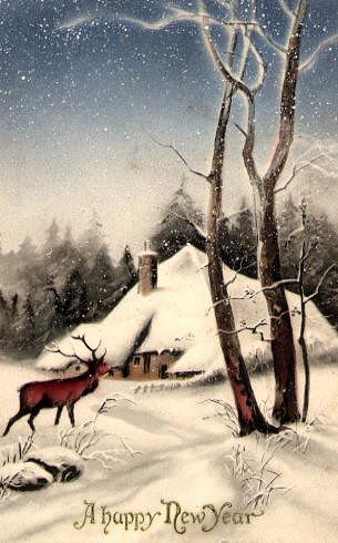 Photo of "DEER IN A SNOWY LANDSCAPE" by  ANONYMOUS