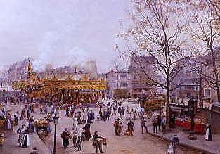 Photo of "LA PLACE BLANCHE, BOULEVARD CLICHY, PARIS, FRANCE" by MARIE FRANCOIS FIRMIN GIRARD