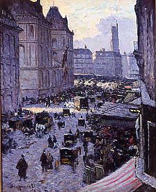 Photo of "LA TOUR ST JACQUES, LA RUE DE RIVOLI, PARIS, FRANCE" by LOUIS EDOUARD JACQUES BRAQUAVAL