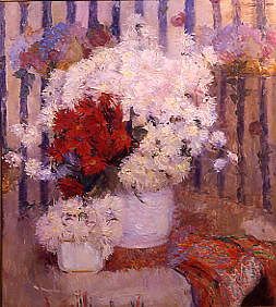 Photo of "STILL LIFE OF SUMMER FLOWERS" by ERNEST JEAN JOSEPH GODFRINON