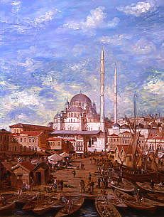 Photo of "NEW MOSQUE YENI CAMI, GALATA BRIDGE, CONSTANTINOPLE" by ROBERT CHARLES GUSTA MOLS