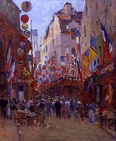 Photo of "CELEBRATIONS, RUE MOUFFETARD, PARIS, FRANCE, BASTILLE DAY" by GERMAIN EUGENE BONNETON