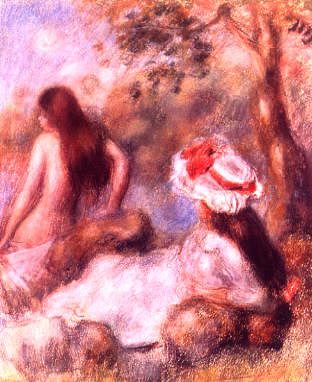 Photo of "LES BAIGNEUSES, 1894." by PIERRE AUGUSTE. RENOIR