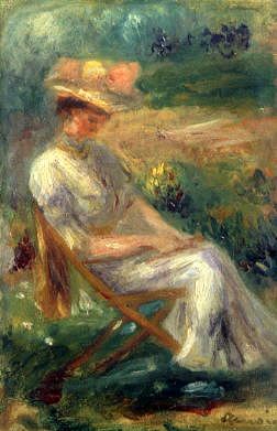 Photo of "JEUNE FILLE DANS UNE CHAISE." by PIERRE AUGUSTE RENOIR