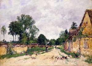 Photo of "LA FERME EN ETE (FRANCE)" by EUGENE-LOUIS BOUDIN