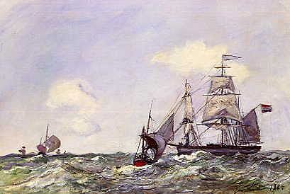 Photo of "A ROUGH SEA" by JOHANN BARTHOLD JONGKIND