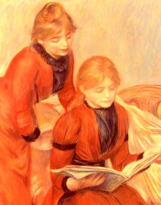 Photo of "DEUX FILLES LISANT" by PIERRE-AUGUSTE RENOIR