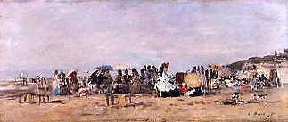 Photo of "SCENE DE PLAGE" by EUGENE LOUIS BOUDIN