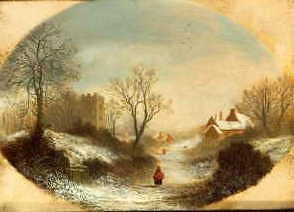 Photo of "CHURCH WALK IN THE SNOW" by CHARLES LEAVER