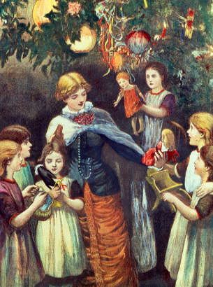 Photo of "GATHERING ROUND THE CHRISTMAS TREE." by  ANONYMOUS