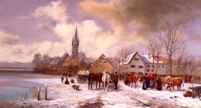 Photo of "MARKET DAY, WINTER" by ALEXANDER VON WAGNER