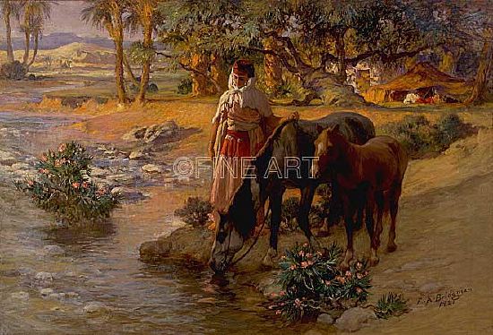 Photo of "THE OASIS" by FREDERICK ARTHUR BRIDGMAN