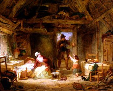 Photo of "THE WOODCUTTER'S COTTAGE" by FREDERICK GOODALL