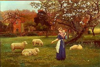 Photo of "IN THE ORCHARD" by ARTHUR LANGLEY VERNON