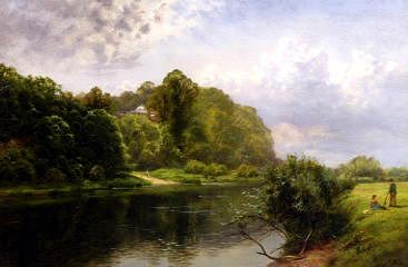 Photo of "A QUIET RIVER NEAR NOTTINGHAM" by CHARLES WILDE