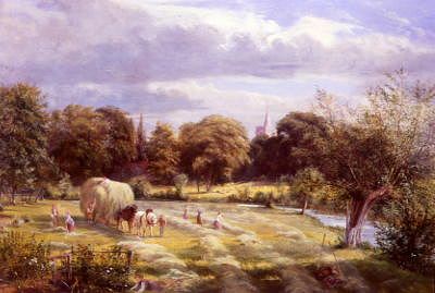 Photo of "HARVEST SCENE" by GEORGE BERNARD O'NEILL