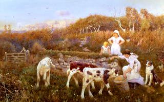 Photo of "FEEDING THE CALVES" by THOMAS JAMES LLOYD