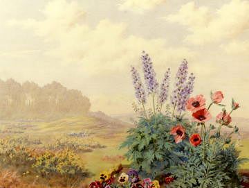 Photo of "DELPHINIUMS, PANSIES AND POPPIES" by J. WOODHOUSE STUBBS