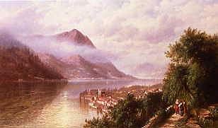 Photo of "A VIEW IN THE ITALIAN LAKES" by HERMANN DAVID SALOMON CORRODI