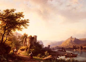 Photo of "ON THE MOSELLE" by BAREND CORNELIS KOEKKOEK