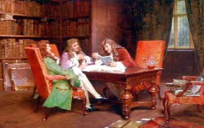Photo of "THREE GENTLEMEN IN A LIBRARY" by JOHN ARTHUR LOMAX