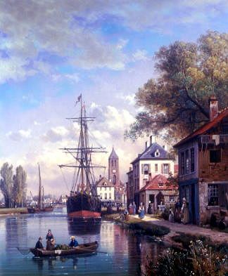 Photo of "ON THE CANAL" by CHARLES EUPHRASIE KUWASSEG