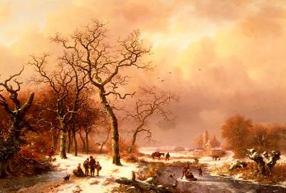 Photo of "A MEETING IN THE SNOW" by FREDERIK MARIANUS KRUSEMAN