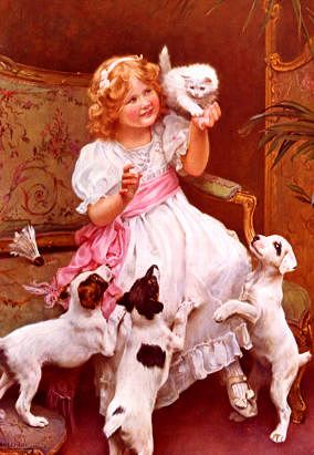 Photo of "THE WHITE KITTEN" by ARTHUR JOHN (NB COPYRIGH ELSLEY