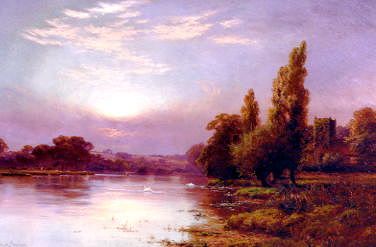 Photo of "A QUIET STRETCH OF THE THAMES, ENGLAND" by ALFRED DE BREANSKI