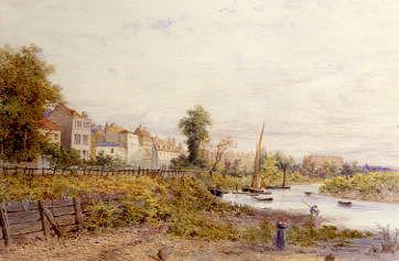 Photo of "BY THE THAMES AT CHISWICK, 1881" by EDGAR JOHN VARLEY
