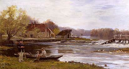 Photo of "PUNTING ON THE RIVER THAMES, ENGLAND" by JAMES AUMONIER