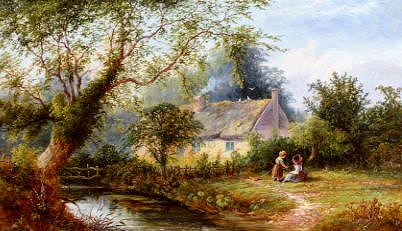 Photo of "A COTTAGE IN DERBYSHIRE" by GEORGE TURNER