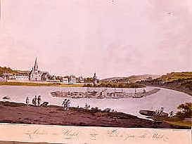 Photo of "VIEW OF UNKEL - FROM FUNFZIG MALERISCHE ANSICHTEN DES RHEIN." by LORENZ JANSCHA