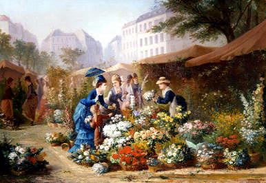 Photo of "A PARISIAN FLOWER MARKET" by *** JULLIARD