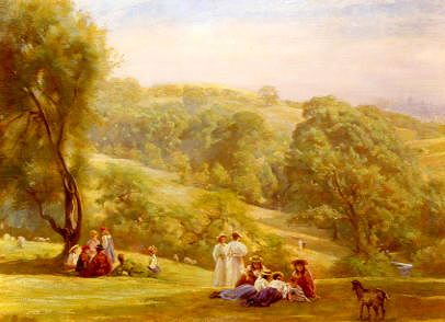 Photo of "A SUNNY DAY ON HAMPSTEAD HEATH" by EDGAR BARCLAY