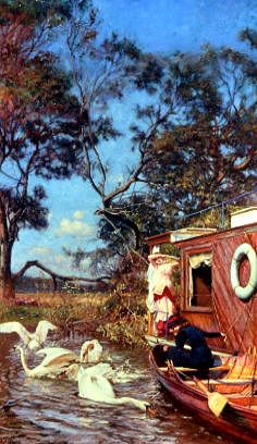 Photo of "FEEDING THE SWANS" by EDWARD JOHN GREGORY