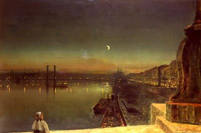 Photo of "ROUEN, FRANCE, AT NIGHT" by JOHN ATKINSON GRIMSHAW