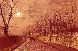 Photo of "SILVERY MOONLIGHT, 1882." by JOHN ATKINSON GRIMSHAW