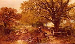 Photo of "A LANE NEAR RIPLEY, 1866" by FREDERICK HULME