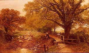 Photo of "A LANE NEAR RIPLEY, 1866" by FREDERICK HULME