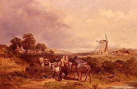Photo of "THE FURZE GATHERERS, ELLERBY, YORKSHIRE" by JAMES PEEL