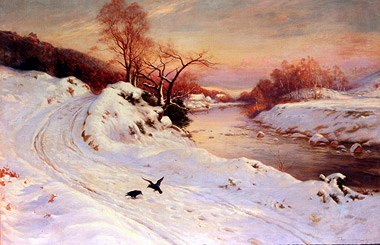 Photo of "A RIVER SCENE IN WINTER" by JOSEPH FARQUHARSON