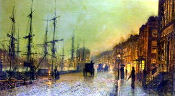 Photo of "GLASGOW DOCKS, DUSK, 1881." by JOHN ATKINSON GRIMSHAW