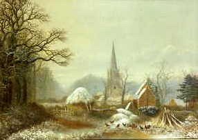 Photo of "ASTON CHURCH IN THE SNOW, 1864" by CHARLES LEAVER
