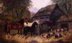 Photo of "A FARMYARD IN SUMMER" by JOHN FREDERICK HERRING