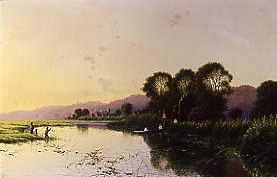 Photo of "FISHING ON A LAKE" by EDWIN HENRY BODDINGTON